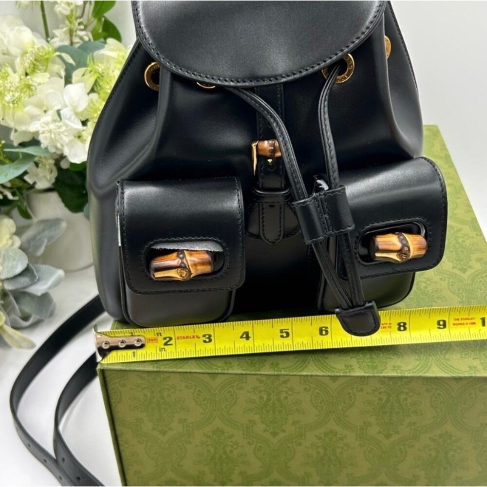 Gucci leather bamboo backpack made in Italy NWT - Picture 13 of 15